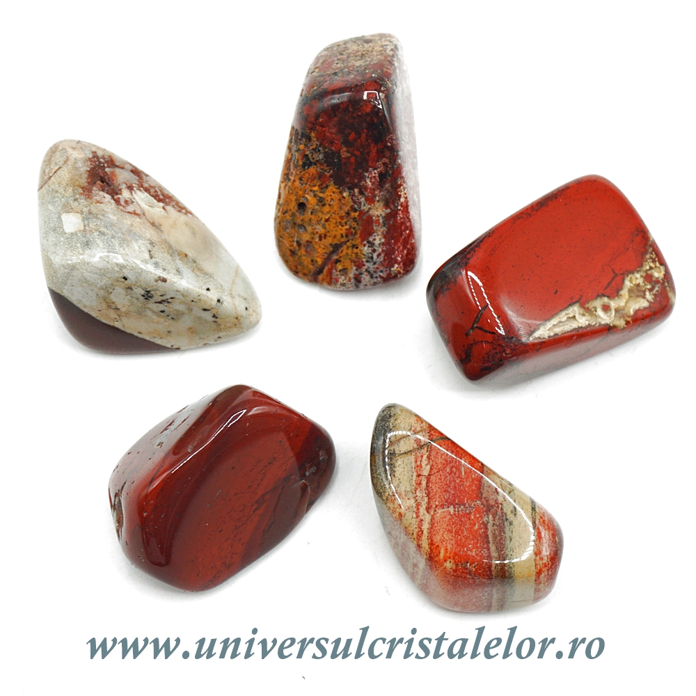 Jasp breciat piatra rulata - Universul Cristalelor