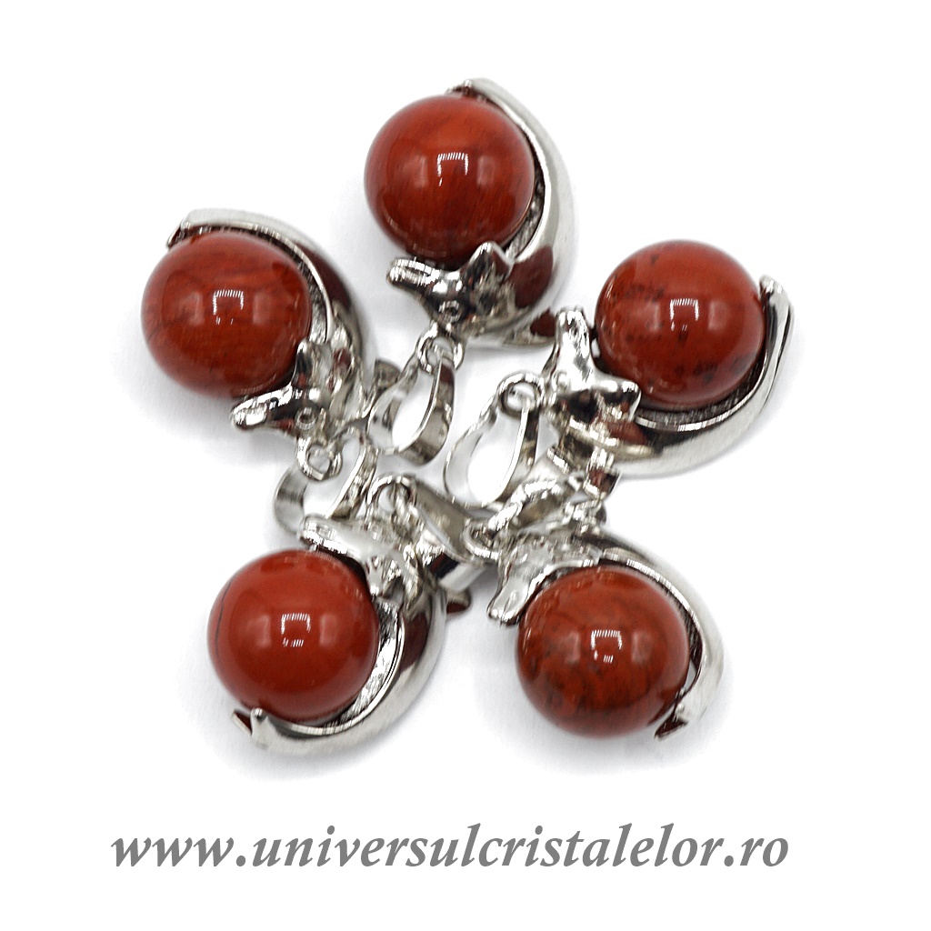 Charms & Pendants Pandantiv jasp rosu sfera m3