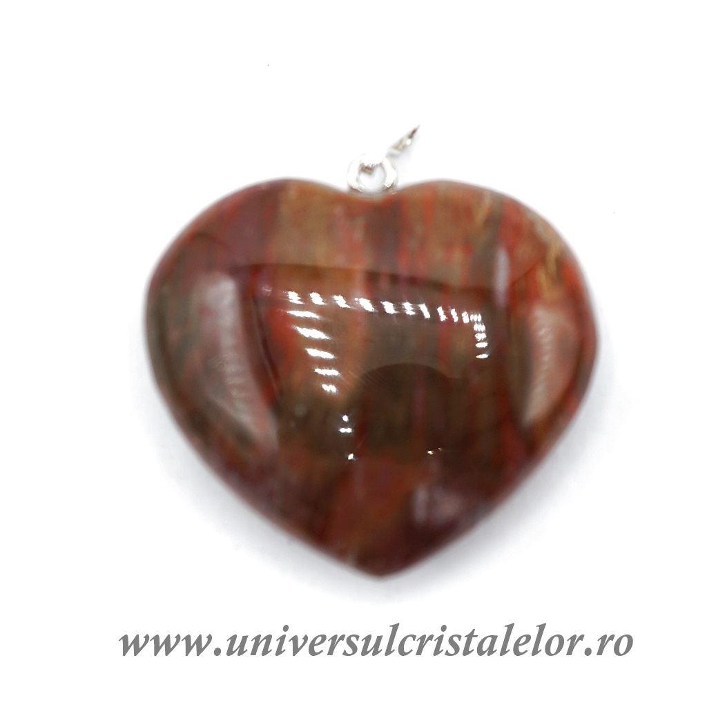 Charms & Pendants Pandantiv lemn pietrificat inima