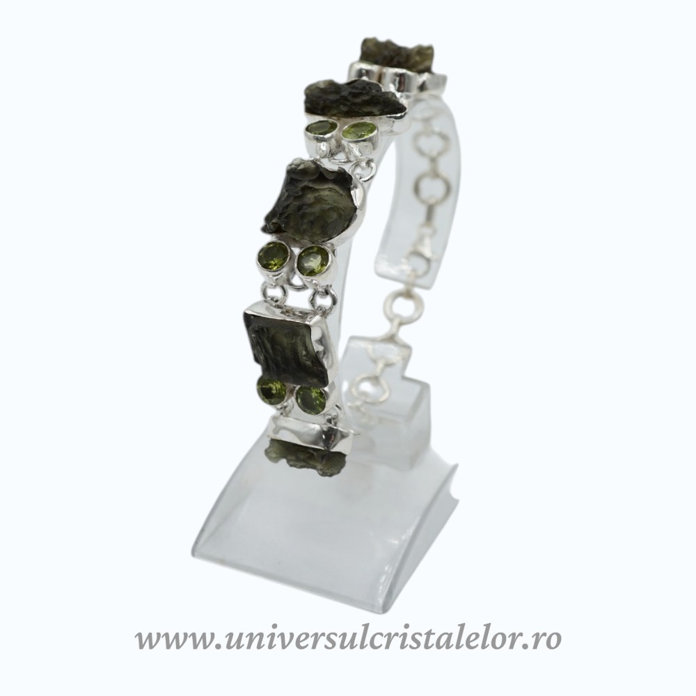 Watches Bratara moldavit si peridot m1
