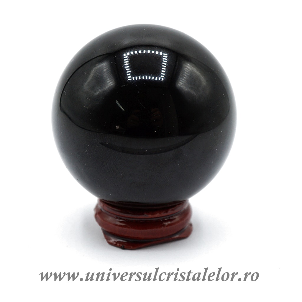 Artwork Sfera obsidian negru m2