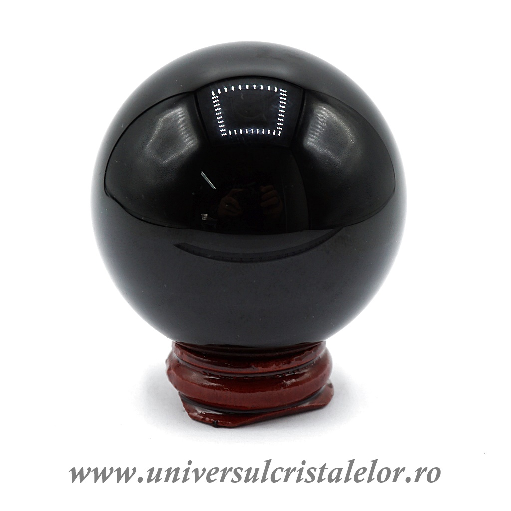 Artwork Sfera obsidian negru m3