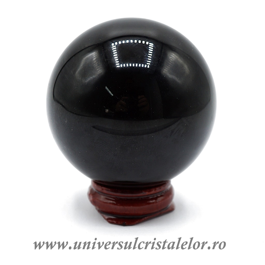 Artwork Sfera obsidian negru m4