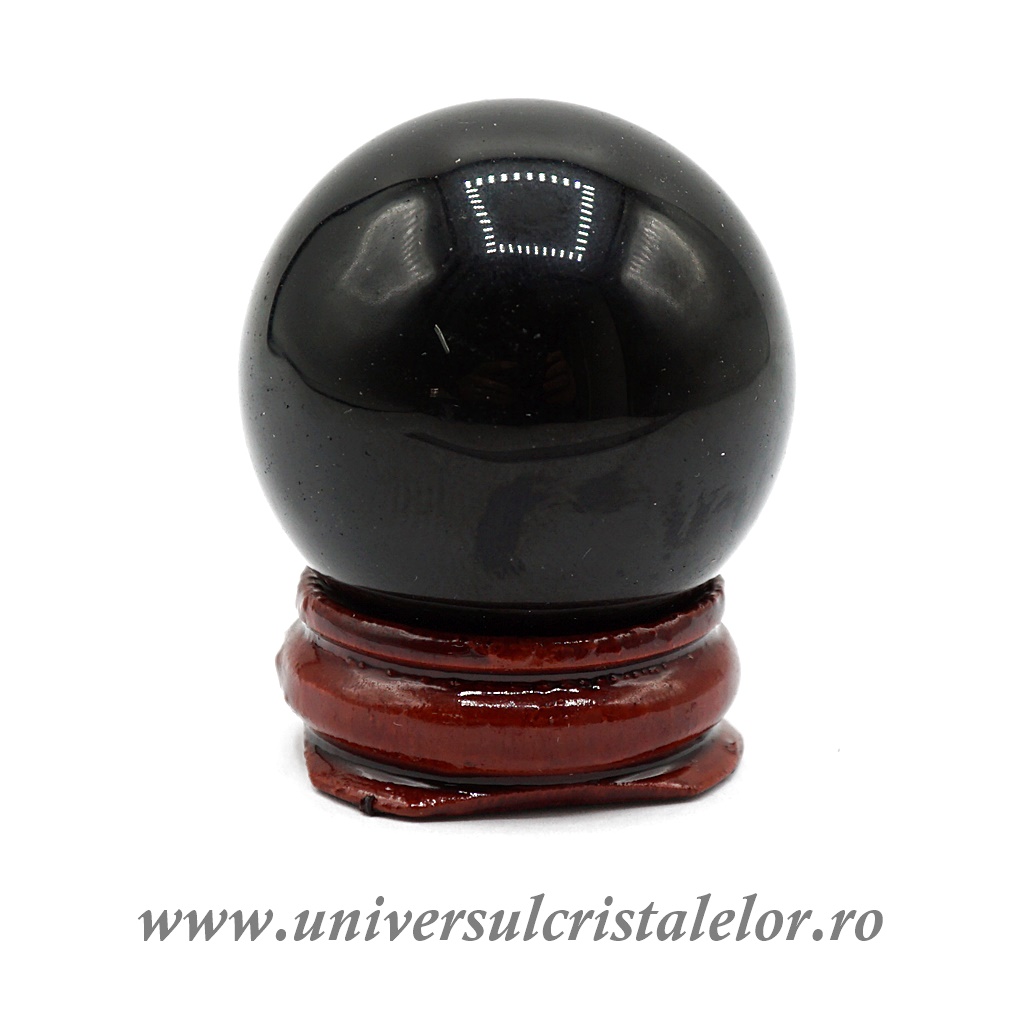 Artwork Sfera obsidian negru m1