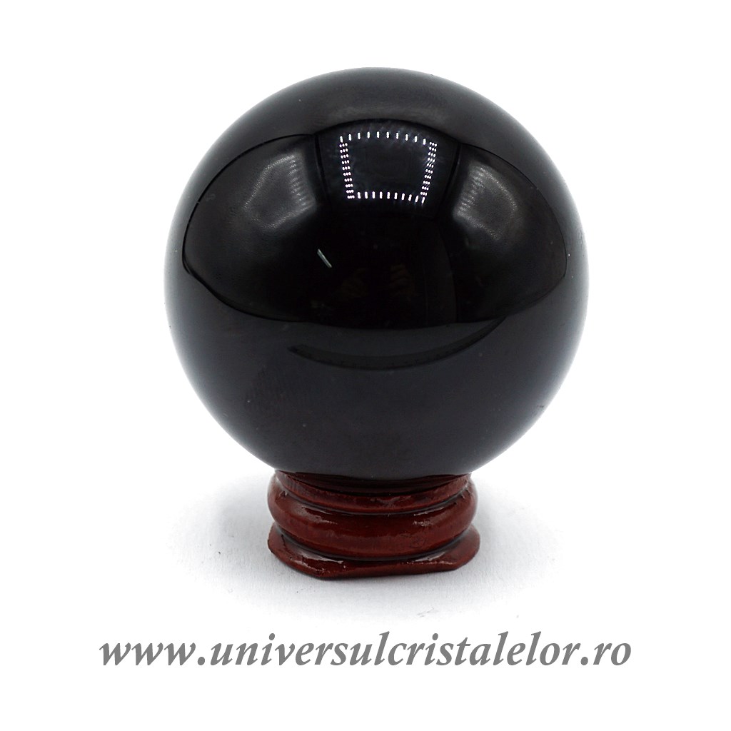 Artwork Sfera obsidian negru m6