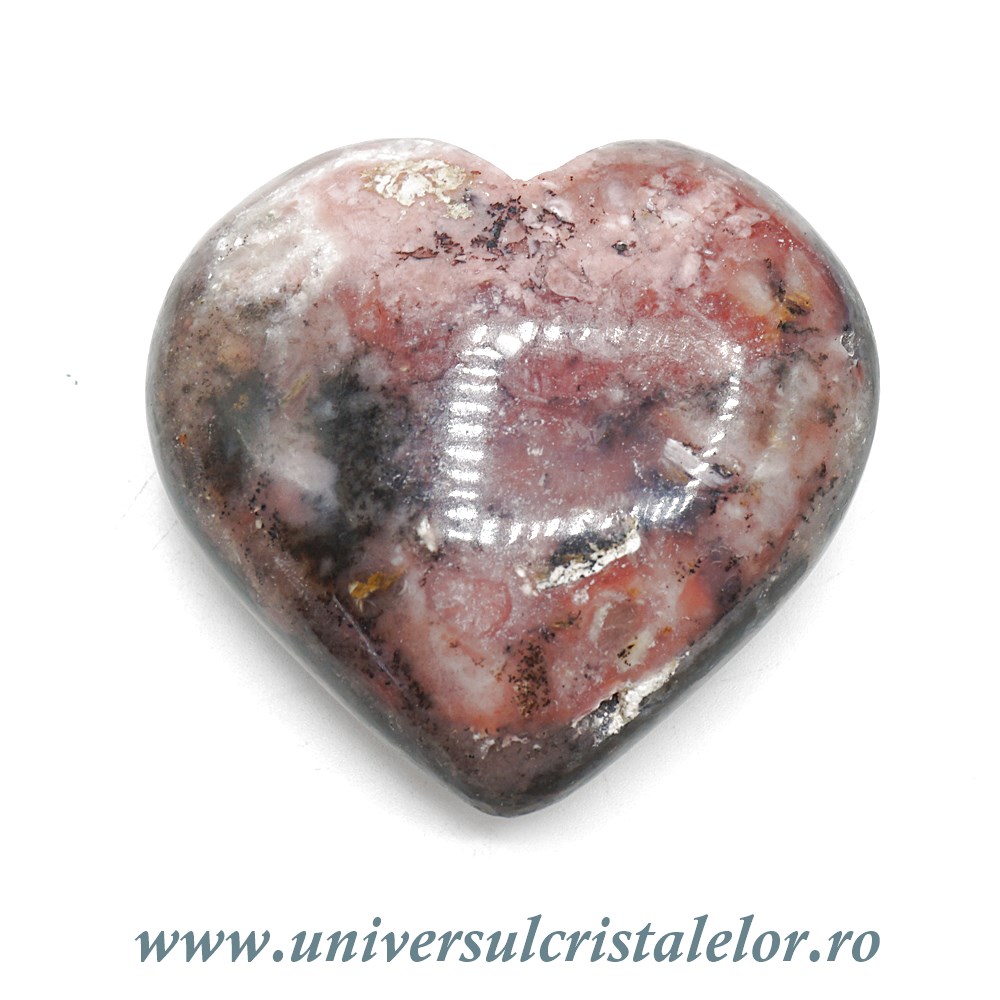 Inima opal roz