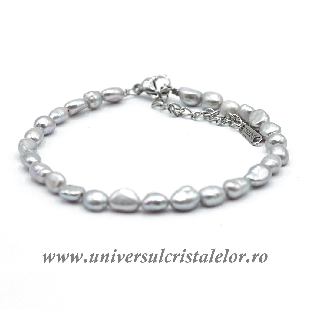 Bracelets Bratara perle gri m03