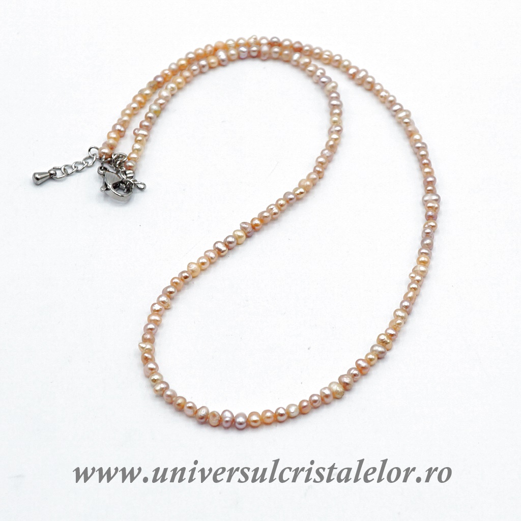colier cu poza inauntru Colier perle cu inchizatoare de inox m1