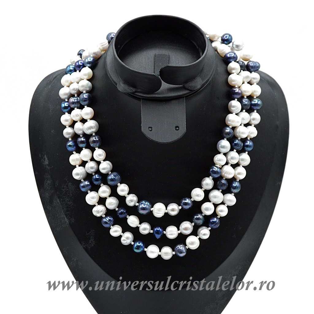 Necklaces Colier perle multicolor 7/9 mm