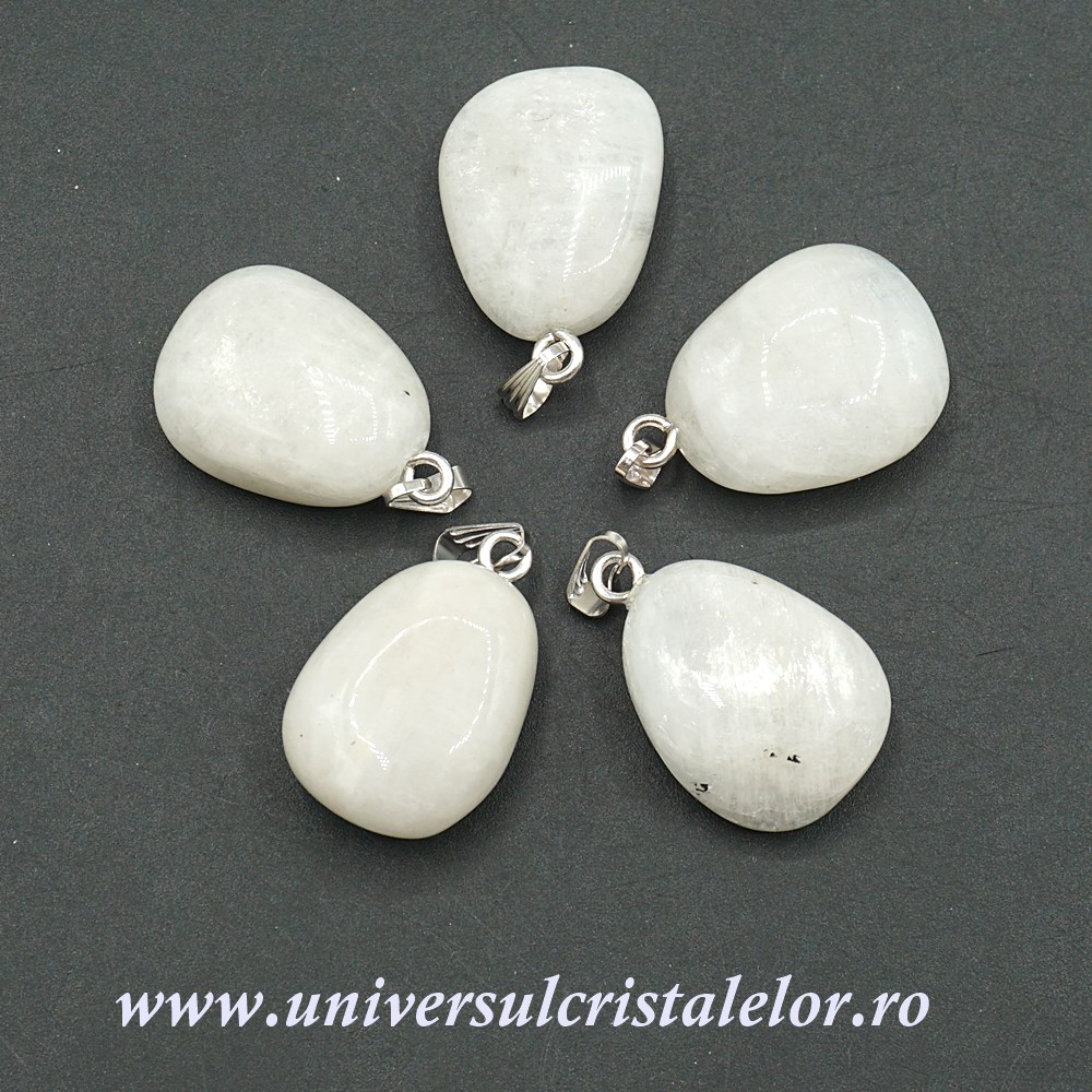 Pandantiv piatra lunii alba