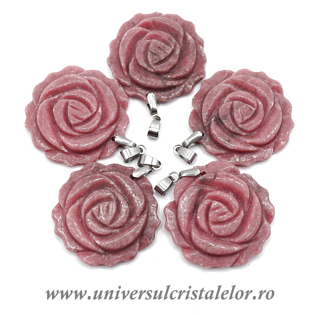 Charms & Pendants Pandantiv rodonit floare