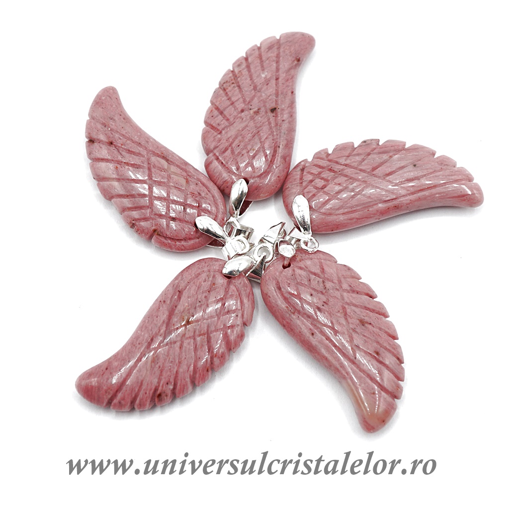 Charms & Pendants Pandantiv rodonit aripa de inger m1