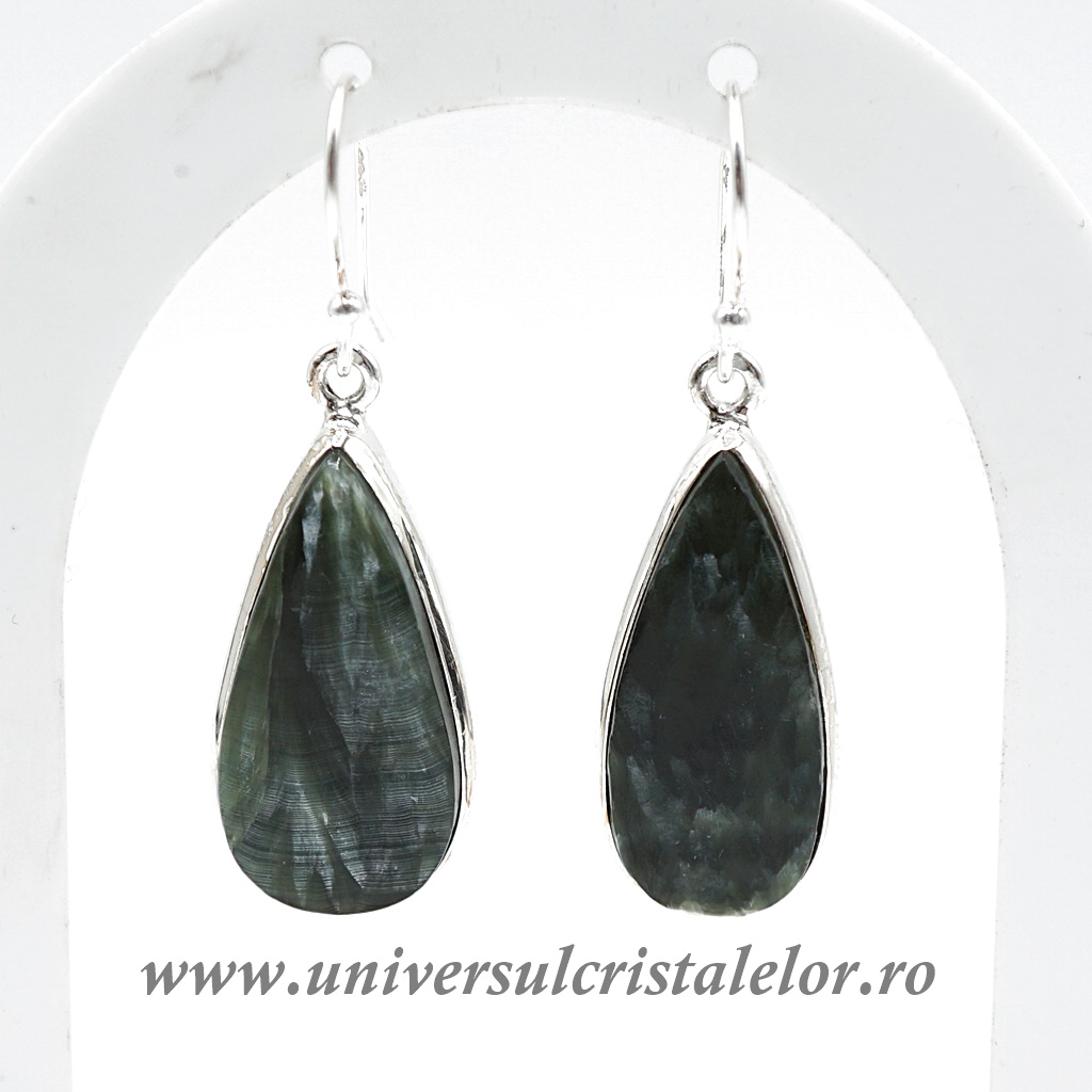 Earrings Cercei serafinit lacrima unicat m01