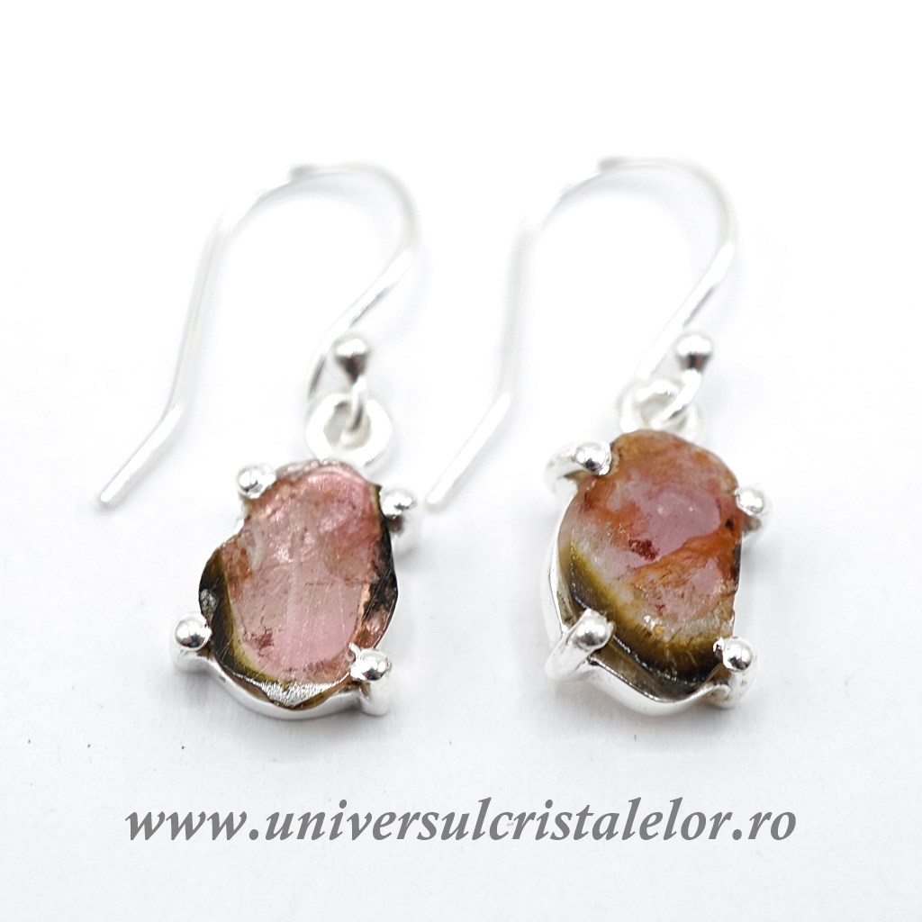 Earrings Cercei turmalina pepene